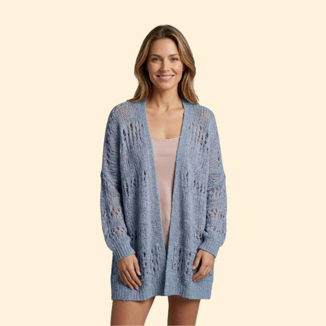 Women’s Oversized Sweater with Batwing Sleeve Detail