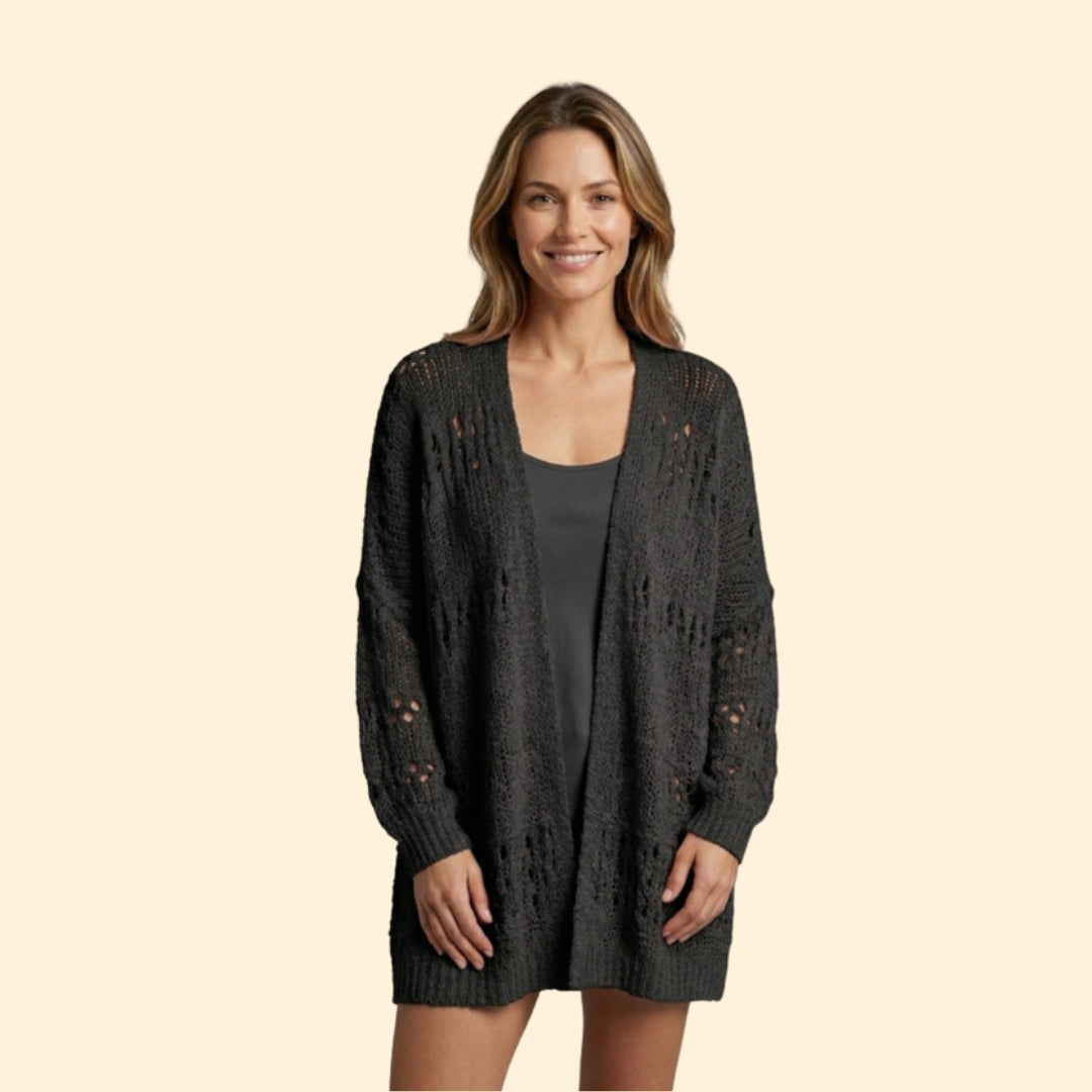 Women’s Oversized Sweater with Batwing Sleeve Detail