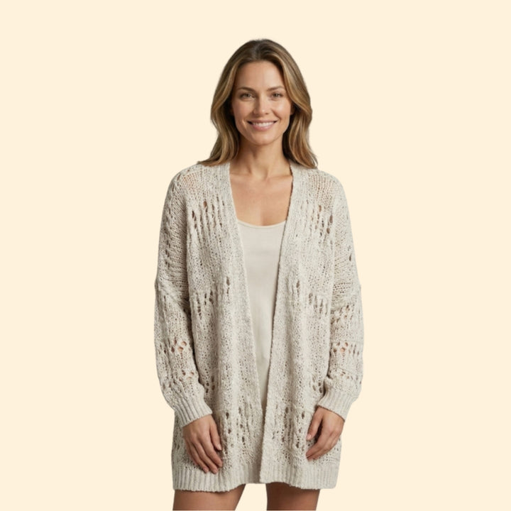 Women’s Oversized Sweater with Batwing Sleeve Detail