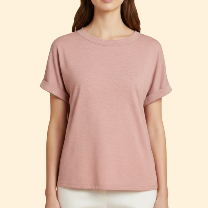 Women’s Oversized T-shirt with Rolled Sleeves