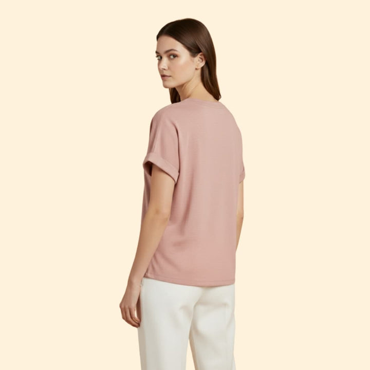 Women’s Oversized T-shirt with Rolled Sleeves
