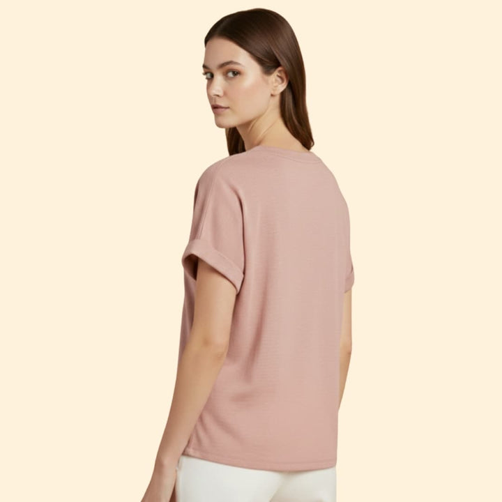 Women’s Oversized T-shirt with Rolled Sleeves