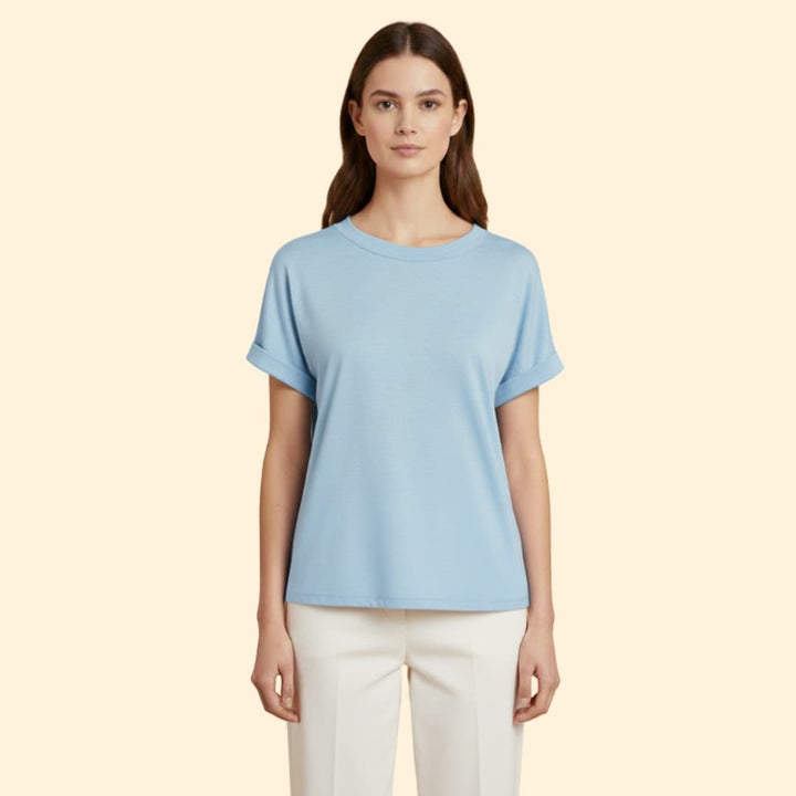 Women’s Oversized T-shirt with Rolled Sleeves