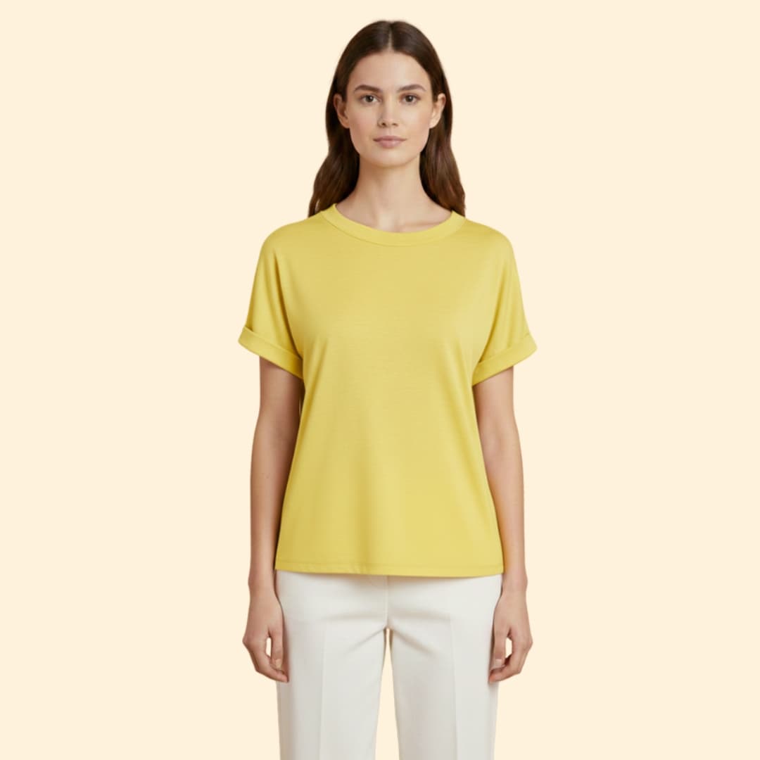 Women’s Oversized T-shirt with Rolled Sleeves