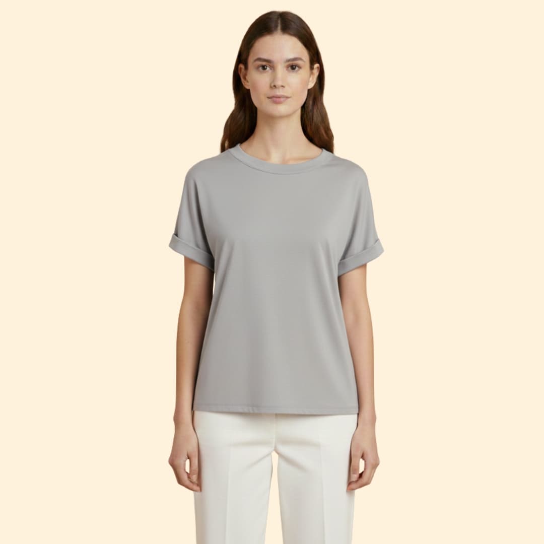 Women’s Oversized T-shirt with Rolled Sleeves