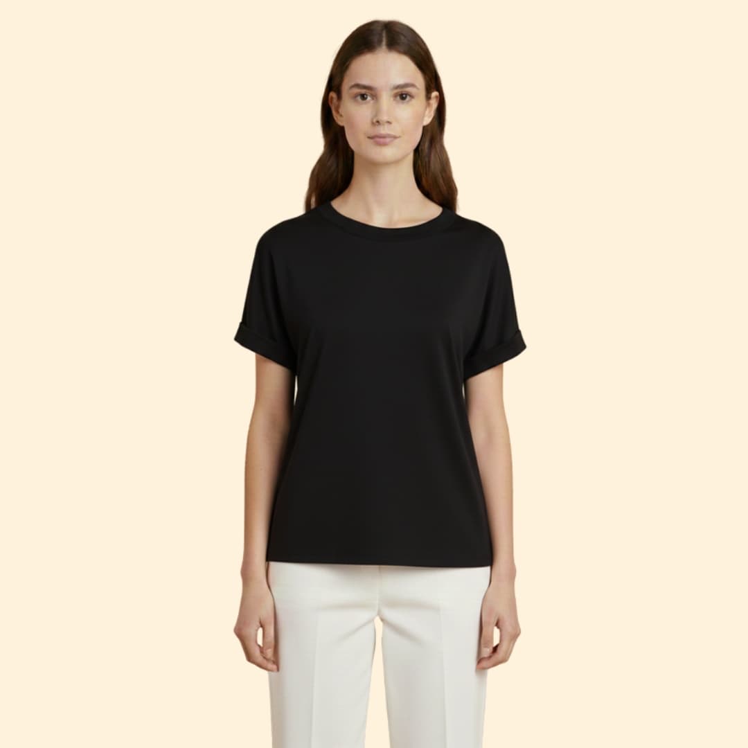 Women’s Oversized T-shirt with Rolled Sleeves