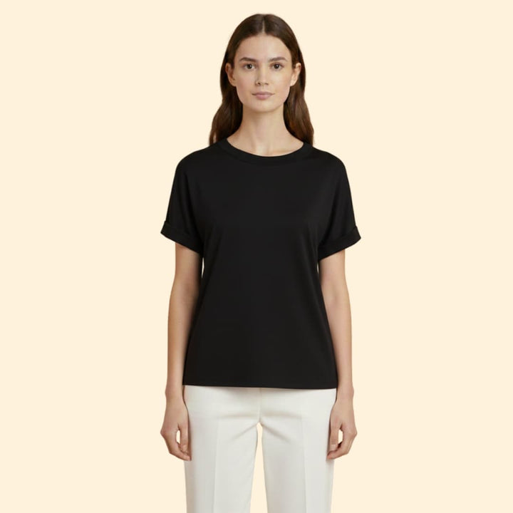 Women’s Oversized T-shirt with Rolled Sleeves