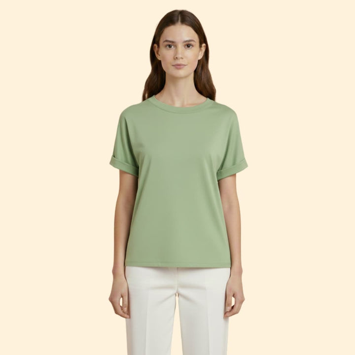 Women’s Oversized T-shirt with Rolled Sleeves