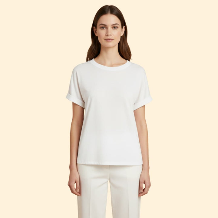 Women’s Oversized T-shirt with Rolled Sleeves