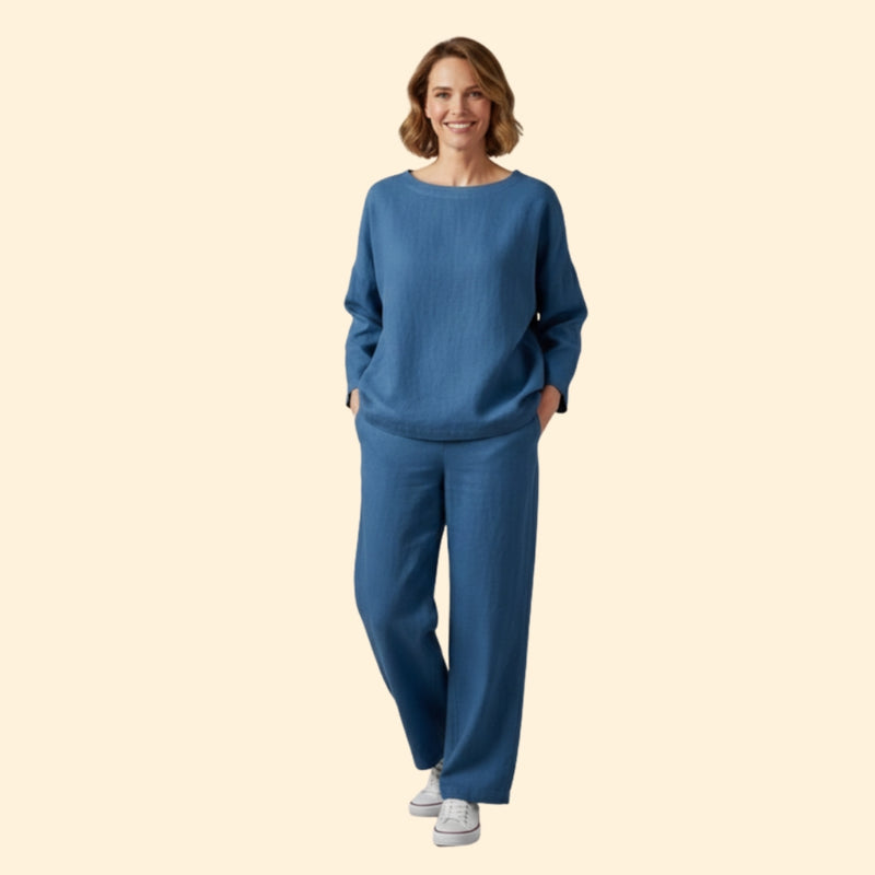 Women’s Oversized Top and Cropped Pants Set