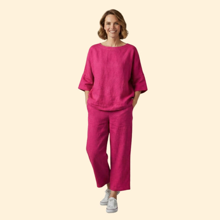 Women’s Oversized Top and Cropped Pants Set