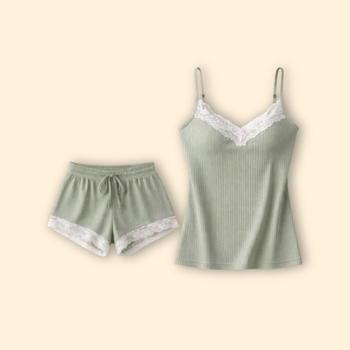 Women’s Pajama Set with Camisole and Shorts