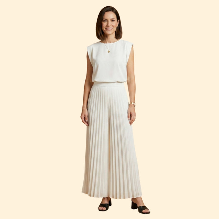 Women’s Pant Set with Padded Shoulder Top