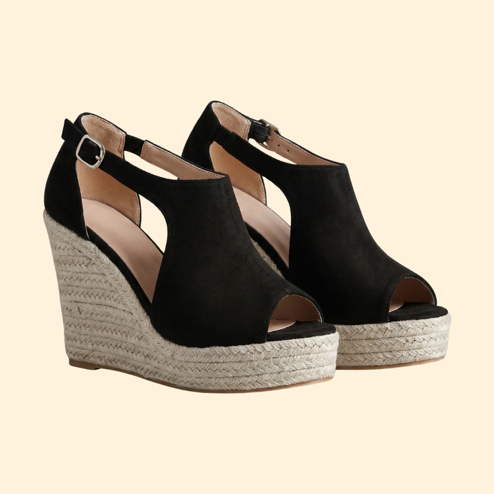 Women's Peep Toe Heels with Cutouts