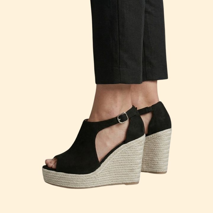 Women's Peep Toe Heels with Cutouts