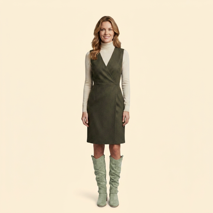 Women’s Perforated Knee-High Boots with Buckle
