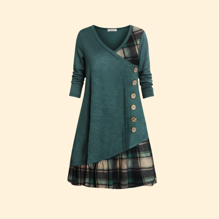 Women’s Plaid Long-Sleeve Dress