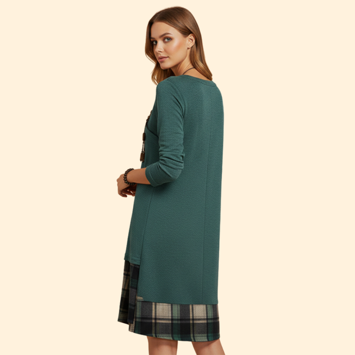 Women’s Plaid Long-Sleeve Dress