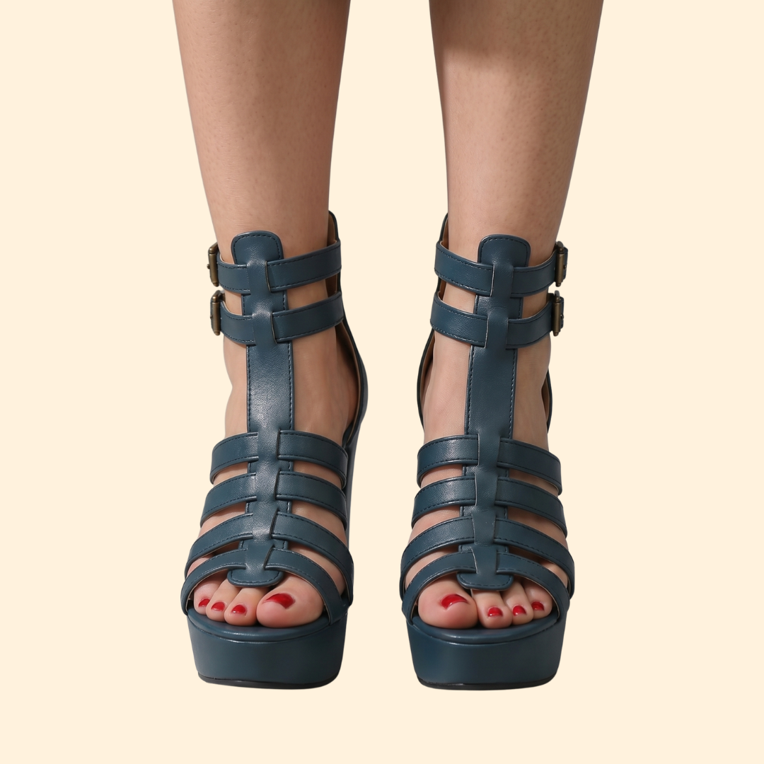 Women's Platform High-Heel with Straps