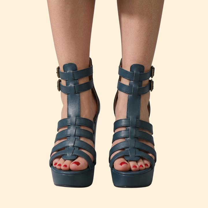 Women's Platform High-Heel with Straps