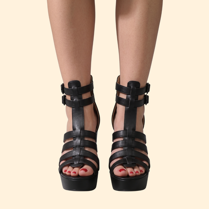 Women's Platform High-Heel with Straps