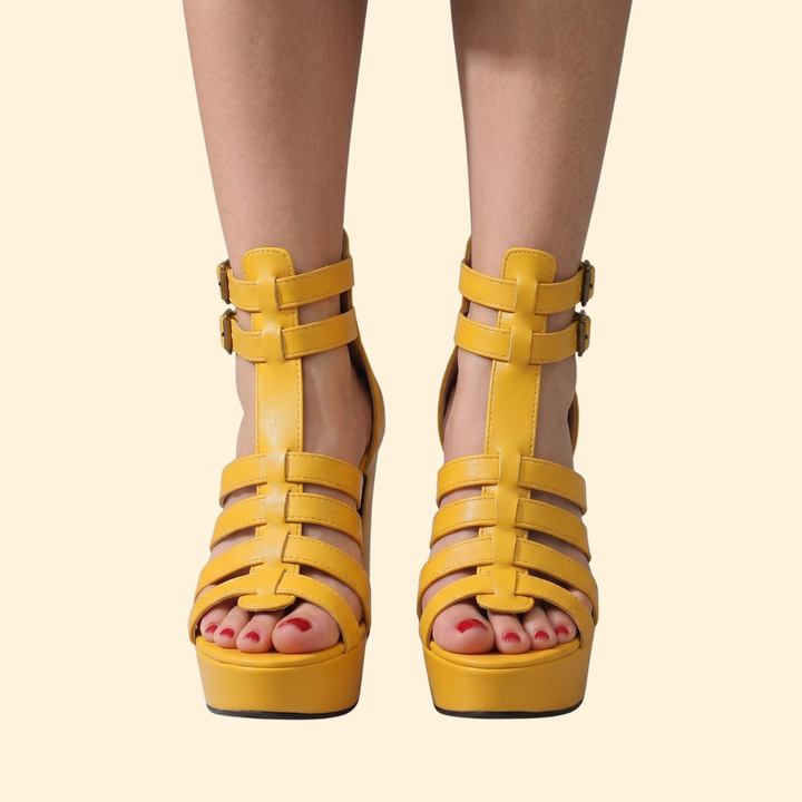 Women's Platform High-Heel with Straps