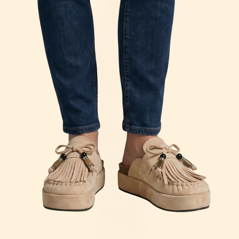Women’s Platform Mules with Tassels