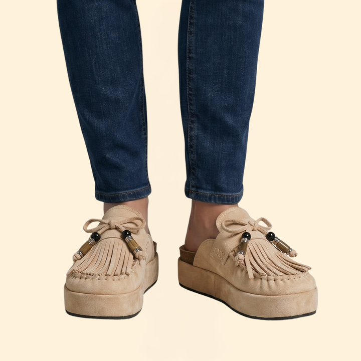 Women’s Platform Mules with Tassels