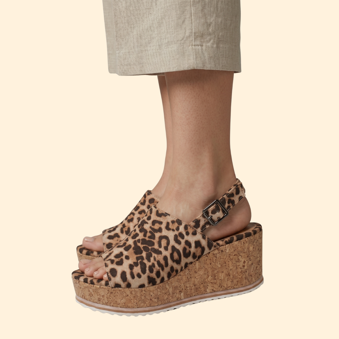Women's Platform Sandals with Buckle