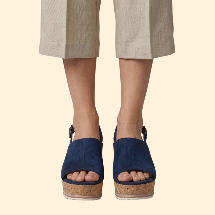 Women's Platform Sandals with Buckle