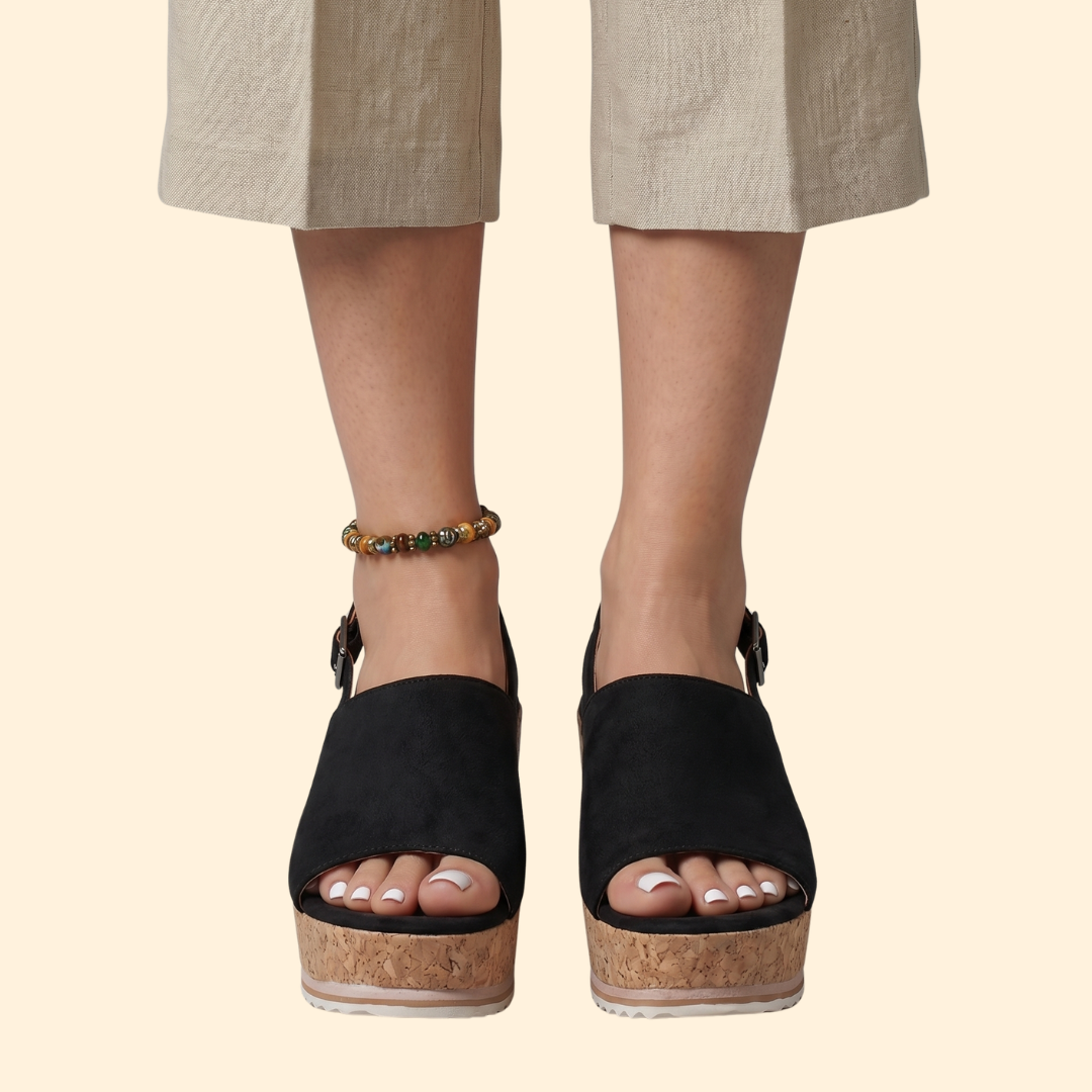 Women's Platform Sandals with Buckle