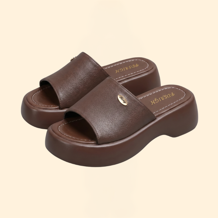 Women's Platform Slippers with Open-Toe
