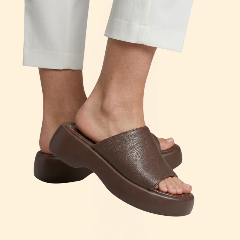 Women's Platform Slippers with Open-Toe