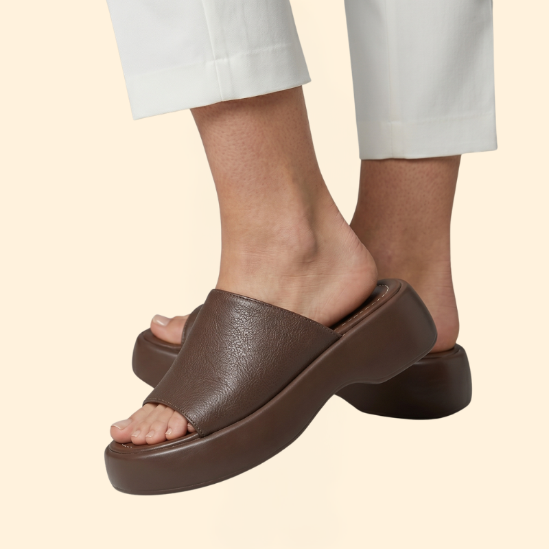 Women's Platform Slippers with Open-Toe