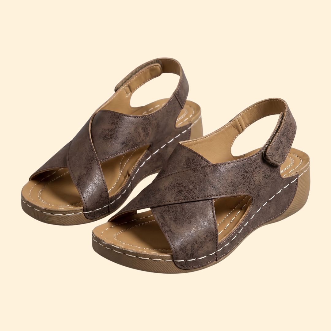 Women's Wedge Platform Sandals with Cushioned Insole