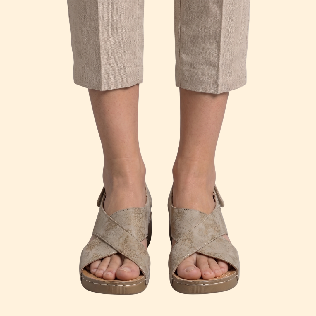 Women's Wedge Platform Sandals with Cushioned Insole