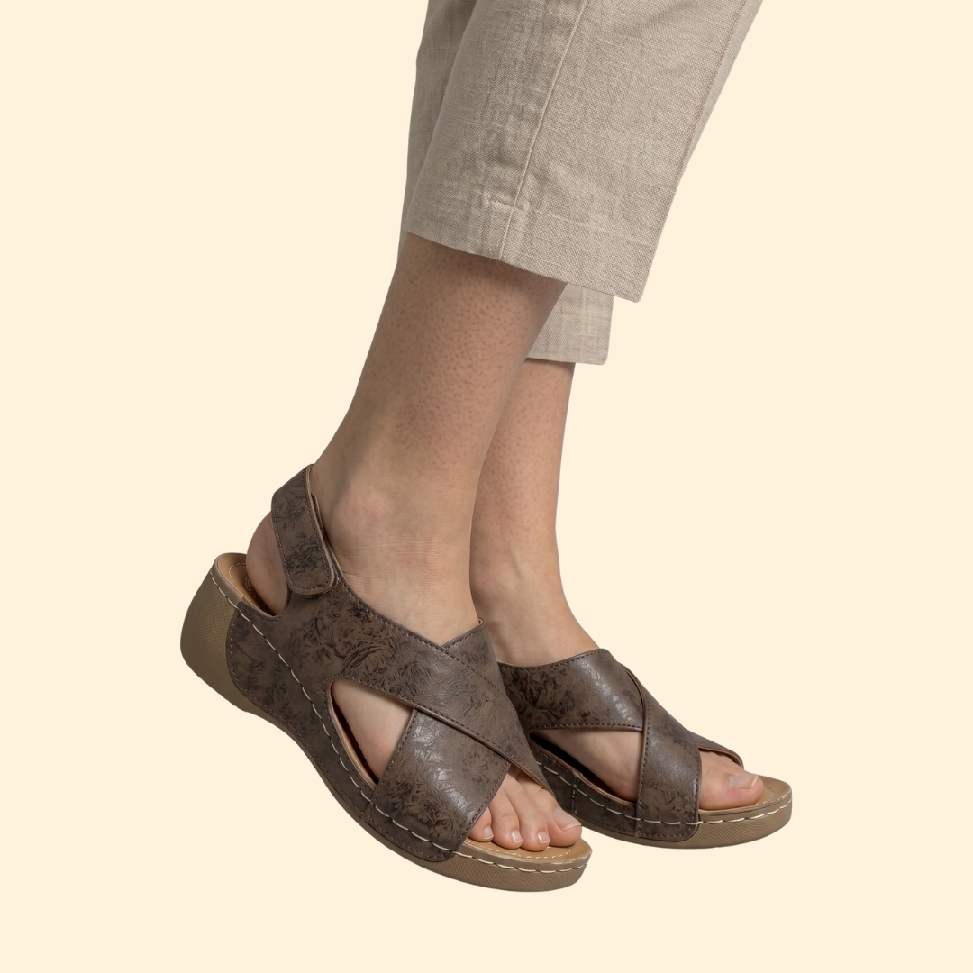 Women's Wedge Platform Sandals with Cushioned Insole