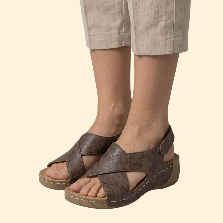Women's Wedge Platform Sandals with Cushioned Insole