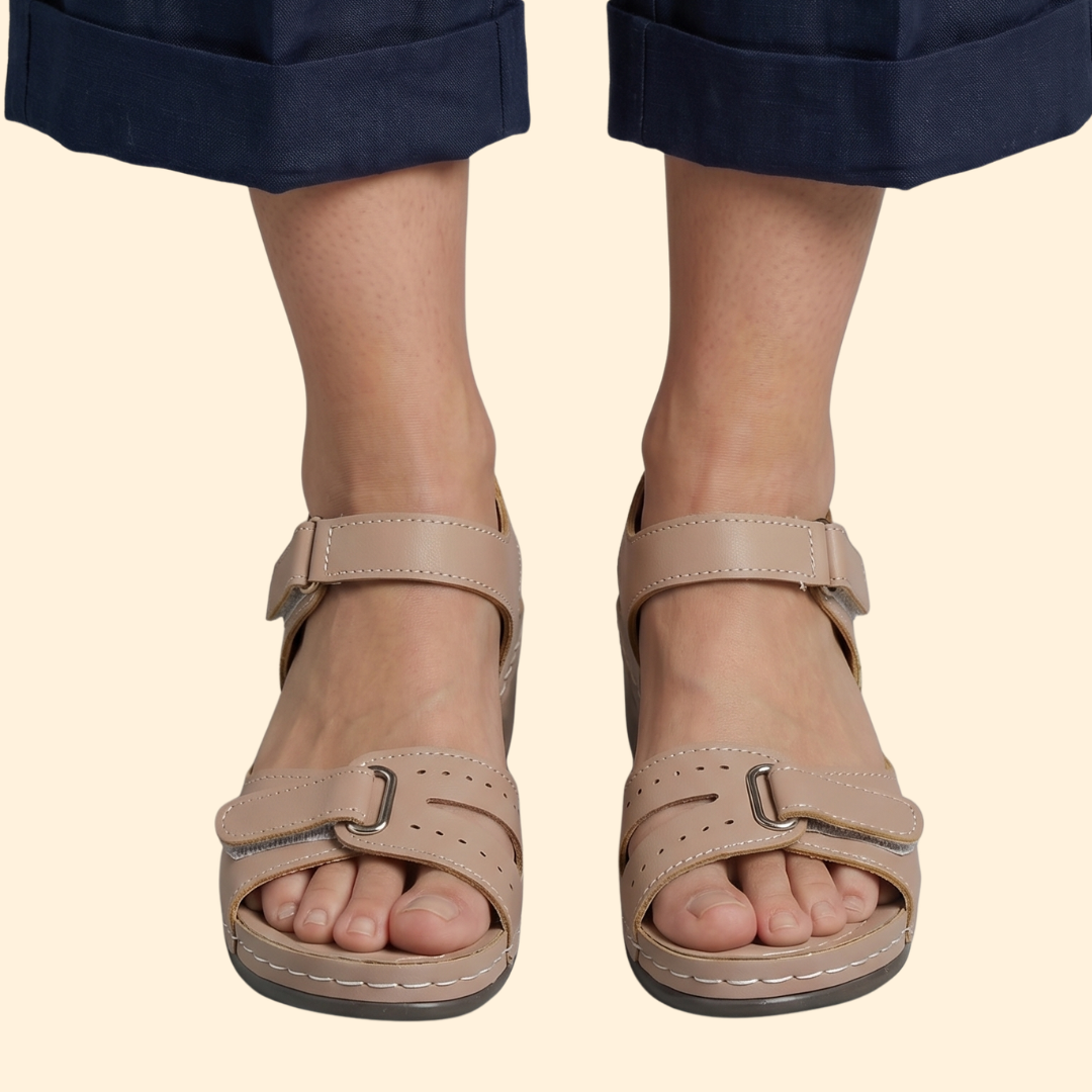Women's Platform Wedge Sandals with Cushioned Footbed