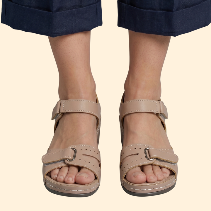 Women's Platform Wedge Sandals with Cushioned Footbed
