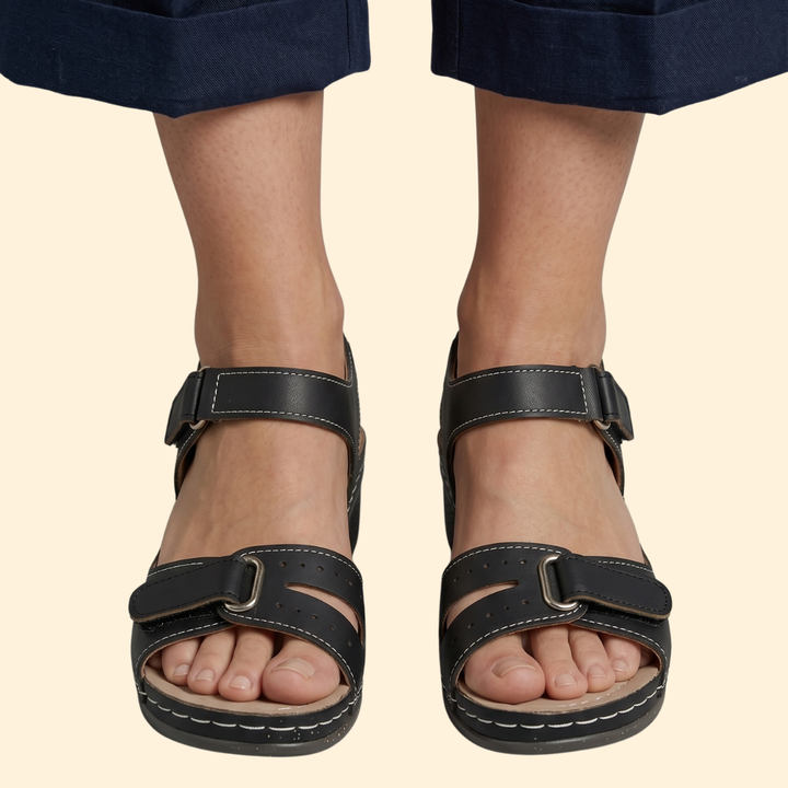 Women's Platform Wedge Sandals with Cushioned Footbed