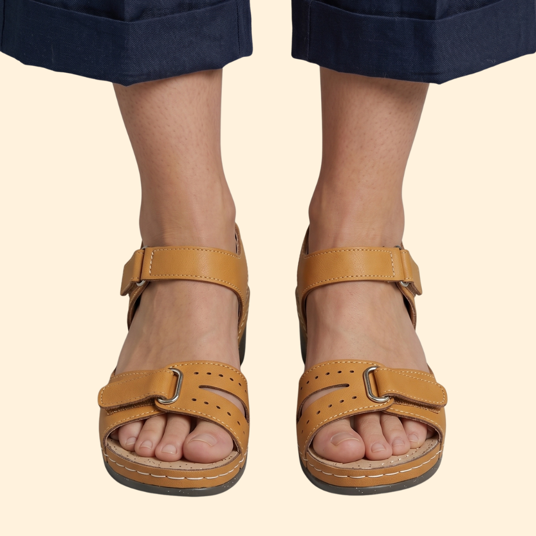 Women's Platform Wedge Sandals with Cushioned Footbed