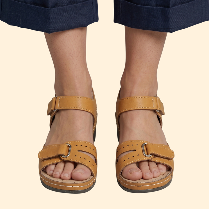 Women's Platform Wedge Sandals with Cushioned Footbed