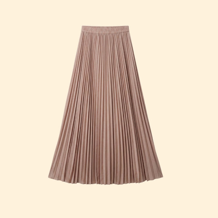 Women’s Pleated Maxi Skirt with High-Waist Fit