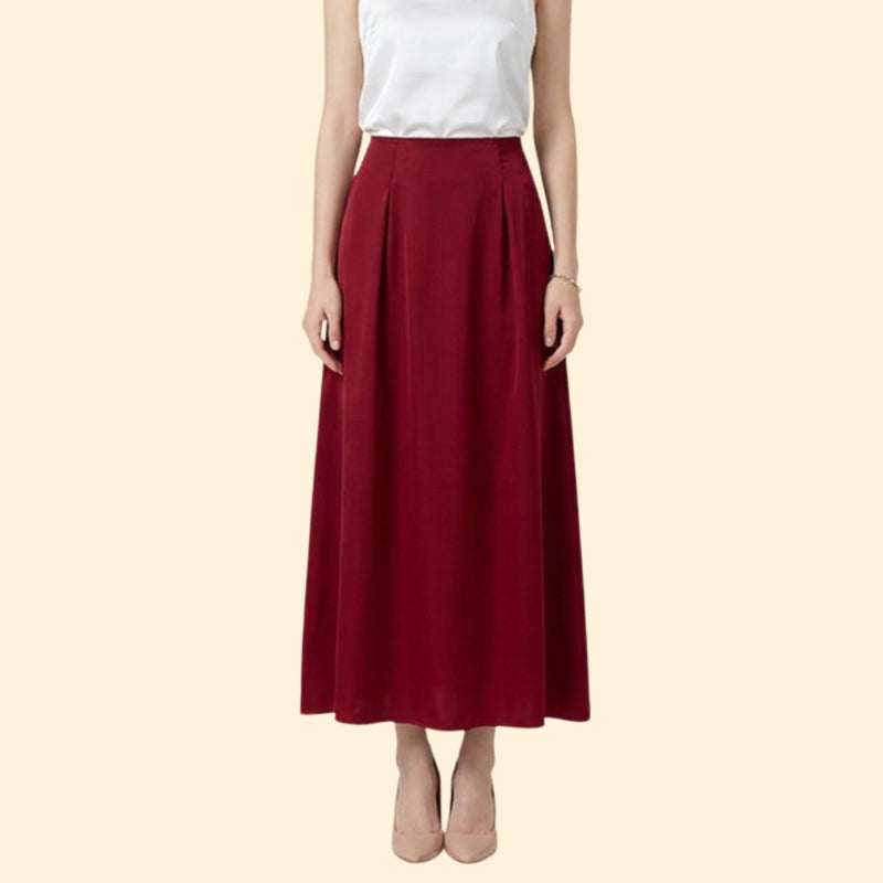 Women’s Pleated Maxi Skirt with High Waist