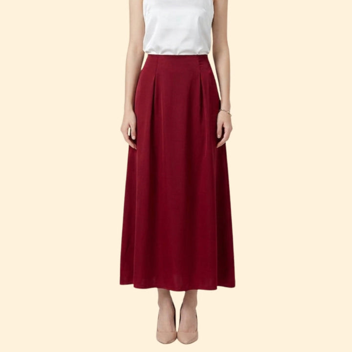 Women’s Pleated Maxi Skirt with High Waist
