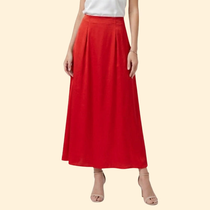 Women’s Pleated Maxi Skirt with High Waist