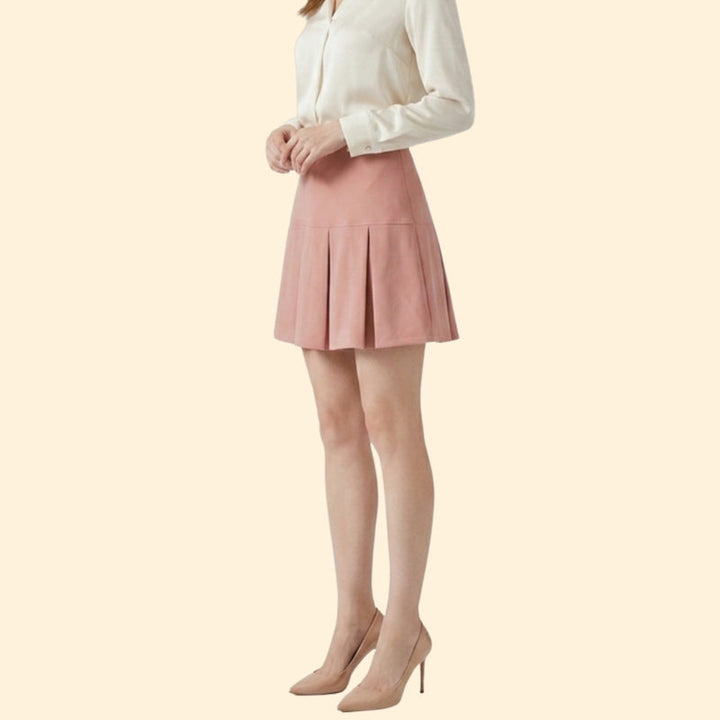 Women’s Pleated Mini Skirt with High Waist
