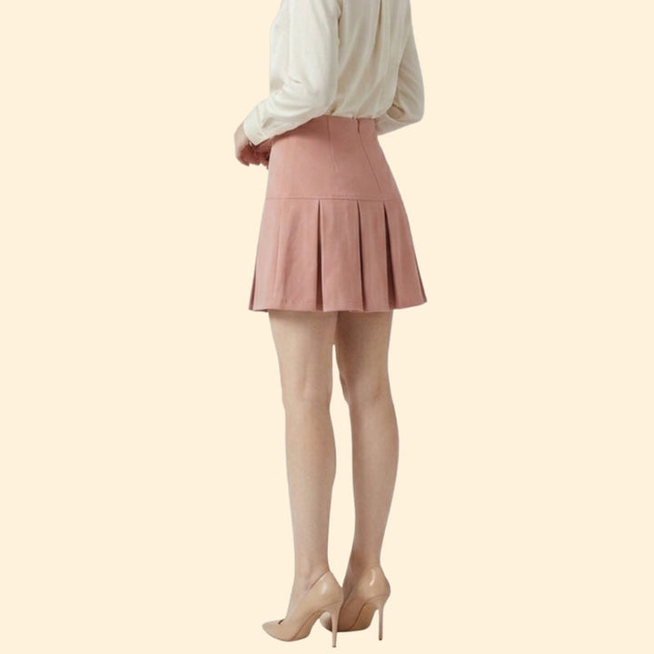 Women’s Pleated Mini Skirt with High Waist