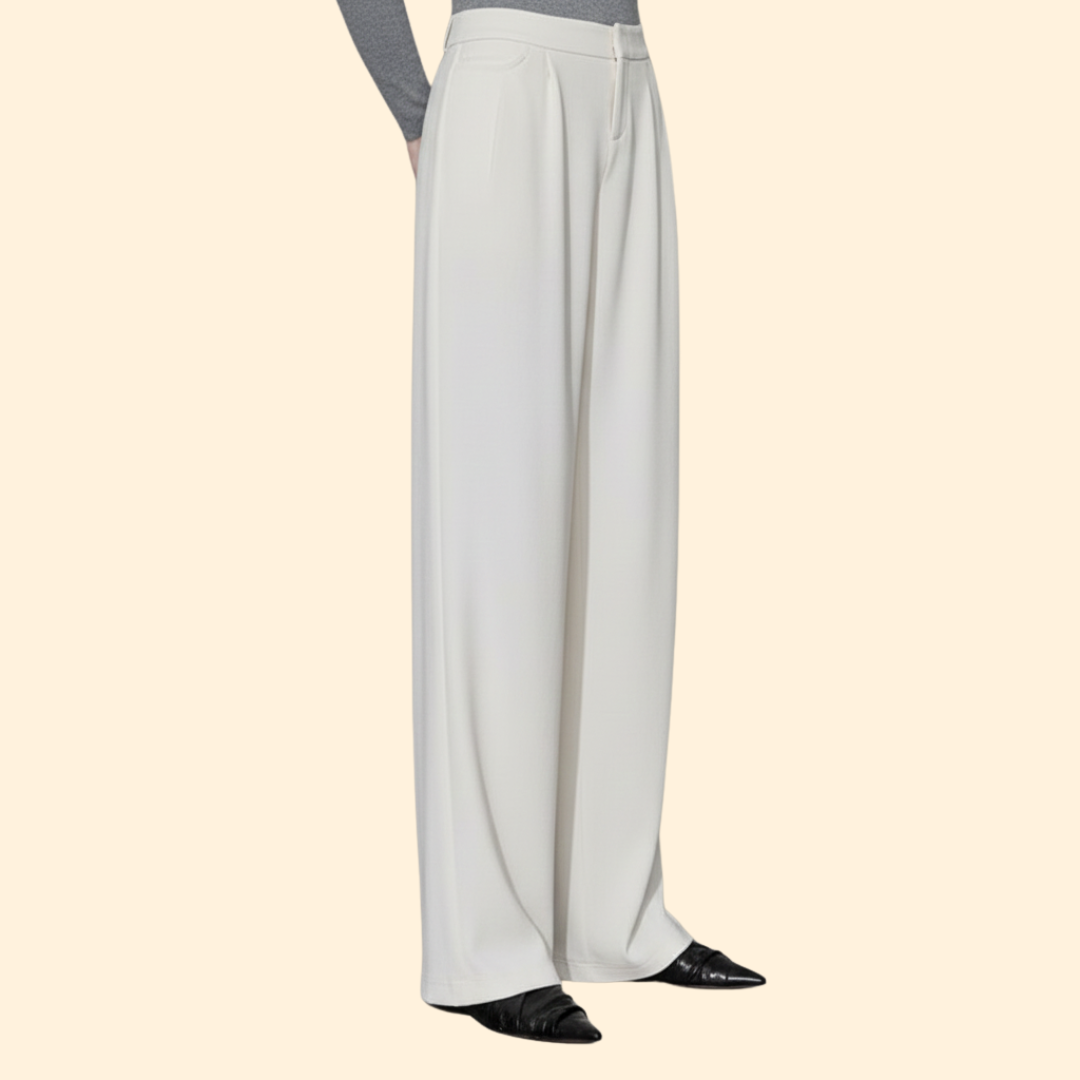 Women’s Pleated Pants with Wide Leg